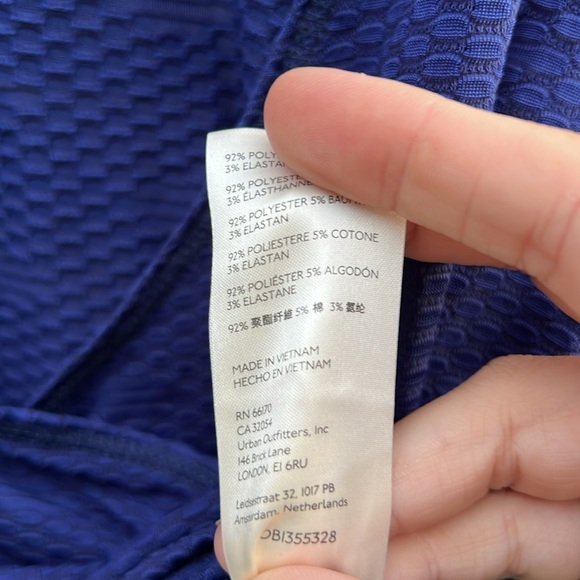 Free People | Penny Top Faux Wrap in Ink Blue Long Sleeve size Large - Picture 5 of 6